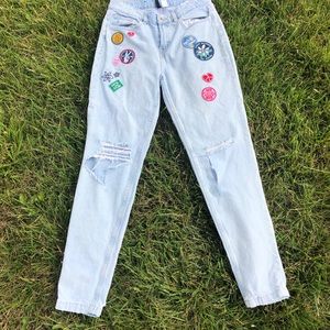 Hippy Patch-Covered Jeans: